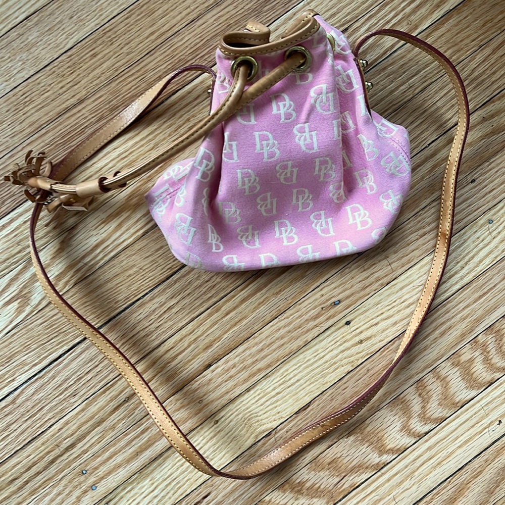 Vintage Dooney & Burke monogram small drawstring